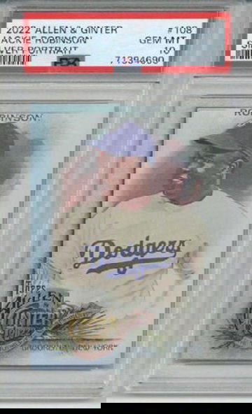 2022 TOPPS ALLEN & GINTER SILVER PORTRAIT #108 JACKIE ROBINSON PSA 10 LOW POP