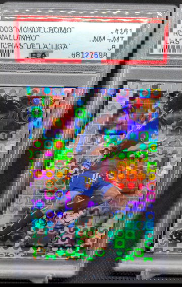 2003 Mundicromo Las Fichas De La Liga El Crack #161 Ronaldinho PSA 8