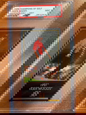 1998 champions of golf tiger woods masters psa 9 rookie