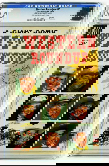 WESTERN ROUNDUP #15, CGC 9.2 NM- -- FILE COPY