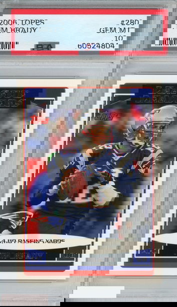 2006 TOPPS TOM BRADY #280 NEW ENGLAND PATRIOTS PSA 10 GEM MT