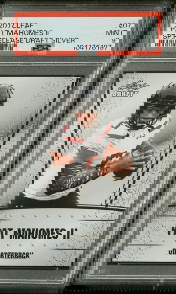 2017 Leaf Special Release Draft Silver Pat Mahomes II #07 PSA 9