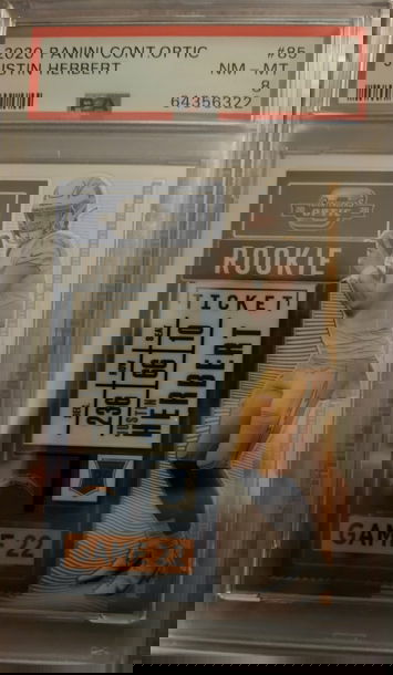 2020 Panini Contenders Optic Justin Herbert PSA 8 