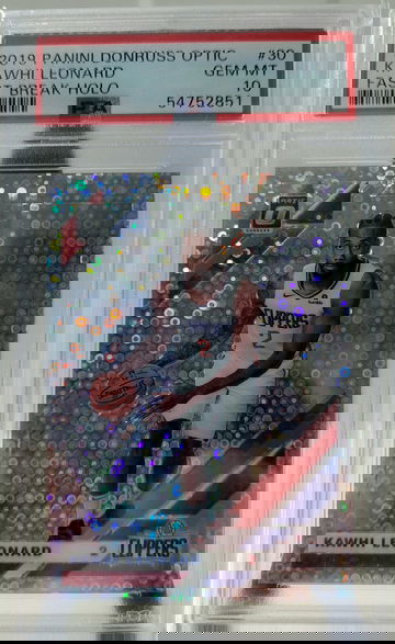 2019 panini donruss optic Kawhi Leonard fastbreak disco silver holo #30 psa 10