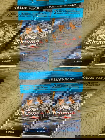 2020 Topps Chrome Value Pack Lot - 4 Packs