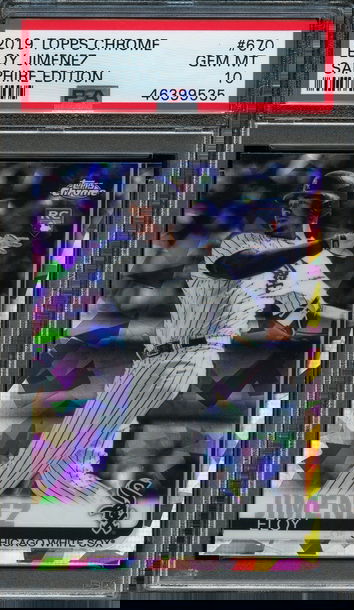 2019 Topps Chrome Sapphire Eloy Jimenez PSA 10 Gem Mint