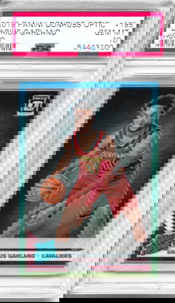 2019-20 Panini Donruss Optic #195 Darius Garland Rated Rookie RC Holo Silver Prizm Refractor PSA 10 Gem Mint CAVS
