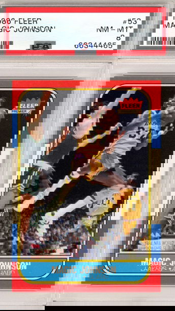 1986 FLEER MAGIC JOHNSON PSA 8