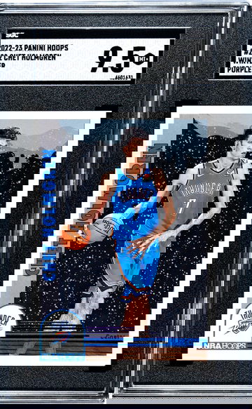 2022-23 Panini Hoops #282 Chet Holmgren Winter Purple SGC 9.5