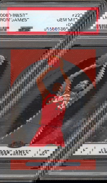 2006 Lebron James Topps Finest #22 PSA 10