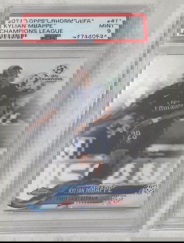 2017 Topps Chrome Kylian Mbappe RC PSA 9