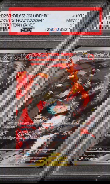 2025 Pokemon Destined Rivals Illustration Rare Team Rocket's Houndoom #191 PSA 9