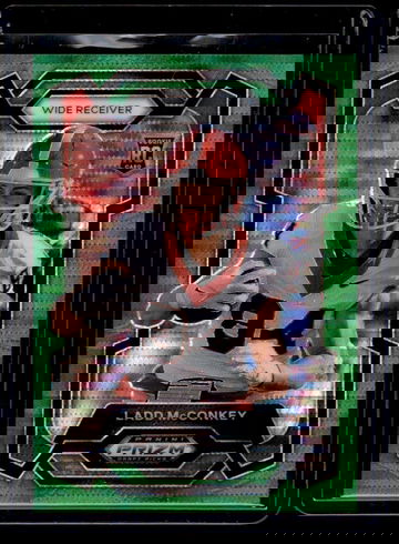 2024 Panini Prizm Draft Picks Green Pulsar Ladd McConkey #180 RC /25