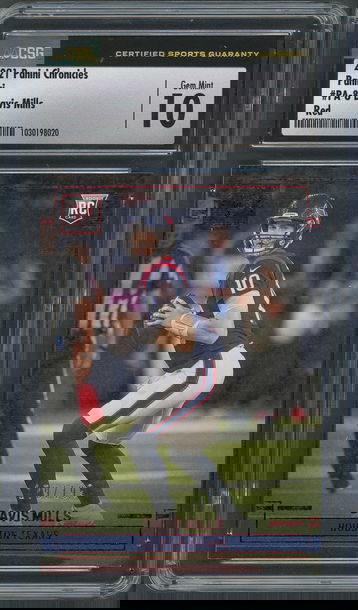 2021 Chronicles Panini Davis Mills RC PA-8 Red Parallel /199 - CSG Gem Mint 10