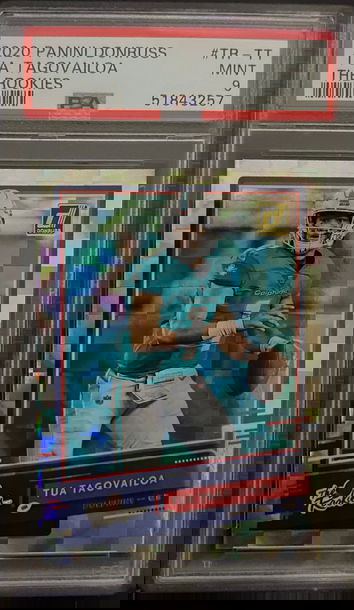 2020 donruss tua tagovailoa the rookies psa 9 