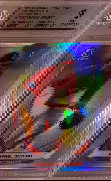 2014 Bowman Chrome Draft Rafael Devers Refractor Top Prospects SP RC