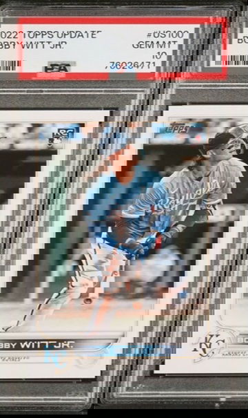 2022 Topps Update - Bobby Witt Jr. #US100 Looking Up Powder Blue PSA 10