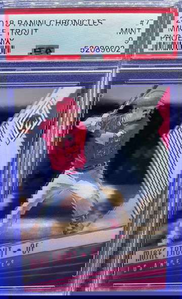 2018 PANINI CHRONICLES MIKE TROUT PHOENIX PSA 9 MINT LA ANGELS POP 8