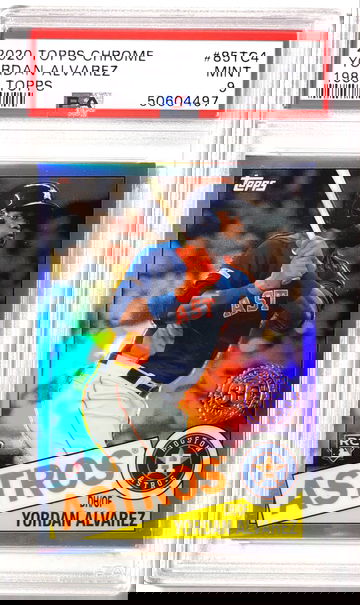 Yordan Alvarez 2020 Topps Chrome 1985 Topps RC PSA9 Mint