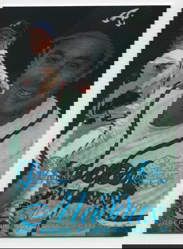 1997 FLAIR SHOWCASE LEGACY COLLECTION ROW 2 - 052 OF 100 # 44 GREG MADDUX HOF