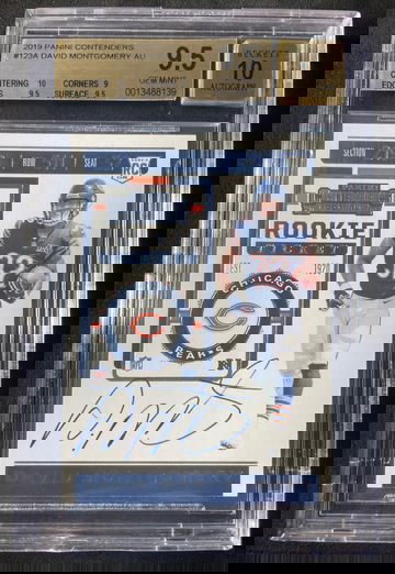 2019 Contenders Rookie Ticket Auto David Montgomery BGS 9.5 Chicago Bears