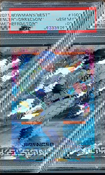 2021 SPENCER TORKEL Topps Bowmans Best SILVER ATOMIC REFRACTOR PSA 10 Rookie #100