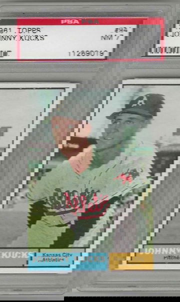 1961 Topps Johnny Kucks PSA 7 Kansas City Athletics Baseball Card #94