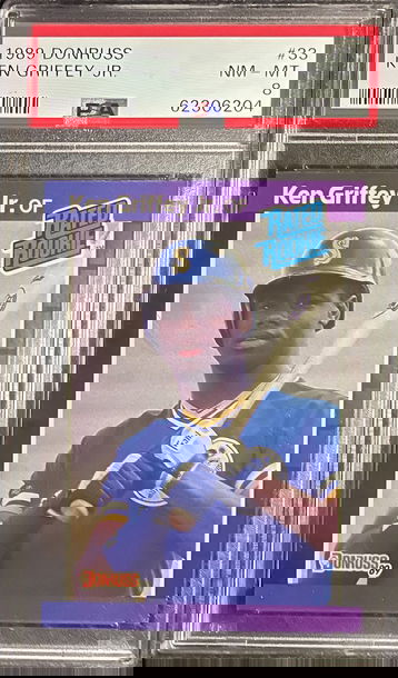 1989 Donruss Ken Griffey Jr PSA 8