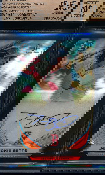 Mookie Betts 2014 Black Refractor Auto