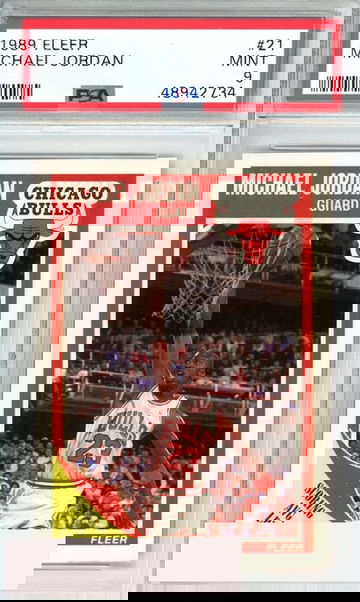 1989 FLEER MICHAEL JORDAN #21 CHICAGO BULLS 9 MINT