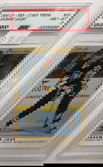 1990 O-PEE-CHEE Premier Jaromir Jagr PSA 8