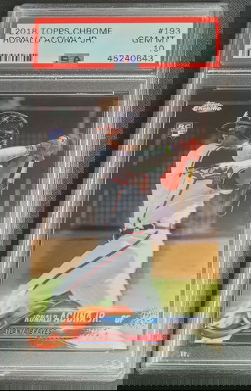 2018 Topps Chrome Ronald Acuna PSA 10