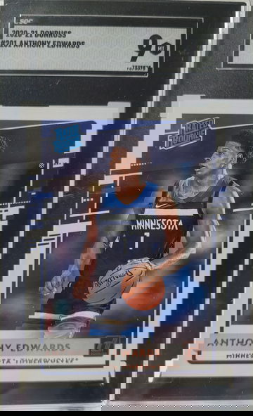 2020-21 panini donruss anthony edwards rated rookie #201 sgc 9