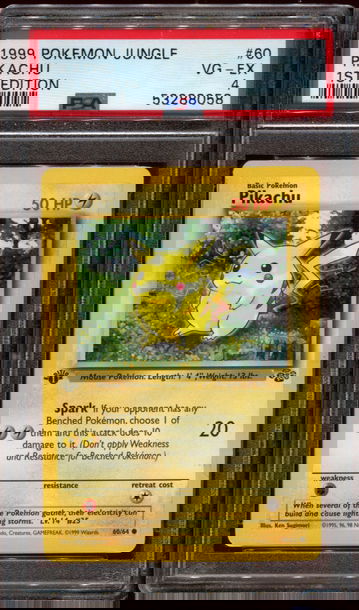 1999 Pokemon Jungle #60 Pikachu PSA 4 VG-EX  1st Edition