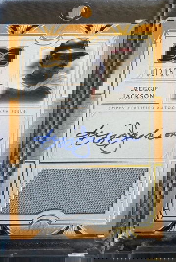 2024 Topps Definitive REGGIE JACKSON /15 Game-Used Relic Patch Auto #DARC-RJ