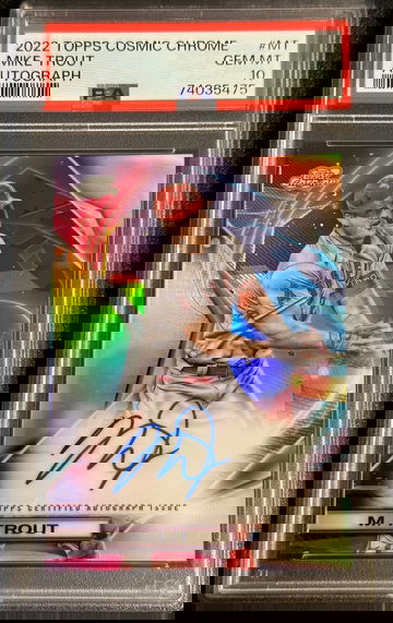 2022 Topps Cosmic Chrome Mike Trout Auto Variation PSA 10