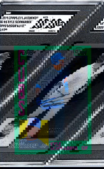 2019 Topps #TBA-KS Kyle Schwarber '84 Topps Design Auto /99 Auto SGC 10