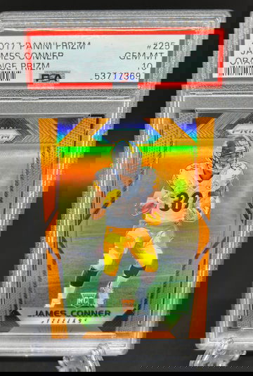 2017 Panini Prizm James Conner Orange Prizm /275 PSA 10