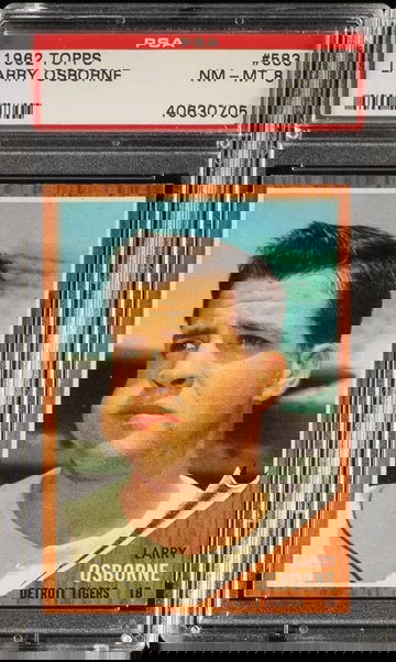 1962 Topps #583 Larry Osborne Detroit Tigers  PSA 8 NM/MT