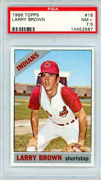 1966 Topps Larry Brown #16 PSA 7.5 P1323