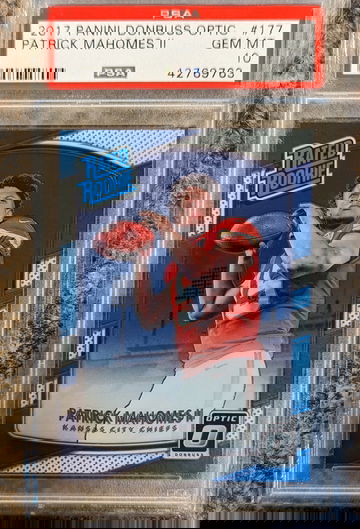 2017 Panini Donruss Optic Patrick Mahomes PSA 10