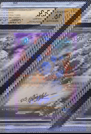 2017 Bowman Chrome MJ Melendez Purple Auto 