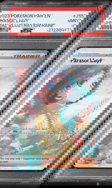 2023 Pokémon Scarlet & Violet Paldea Evolved Trainer Parasol Lady #255/182 PSA 9