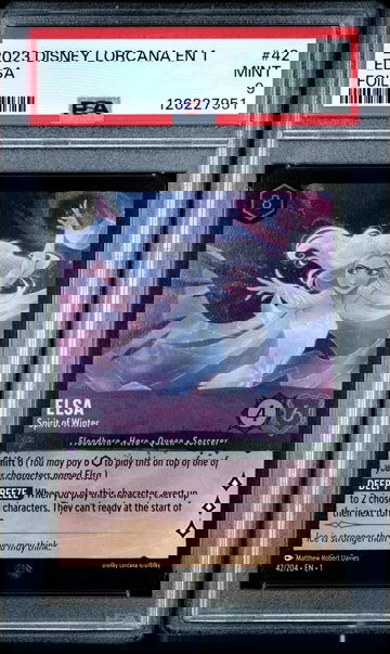 2023 Disney Lorcana the First Chapter Spirit of Winter Cold Foil Elsa #42 /126227951 PSA 9