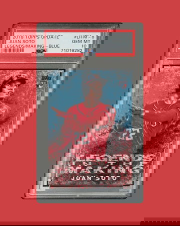 2018 Topps Update Juan Soto BLUE ROOKIE SP PSA 10 Legends In The Making #LITM-8 Washington Nationals RC