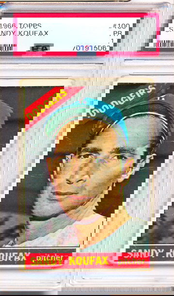 1966 Topps #100 Sandy Koufax PSA 1 - JUST GRADED! NEW CASE!