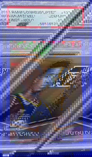 2017-18 Donruss Optic Donovan Mitchell Rookie Kings Silver Holo PSA 10 Gem Mint