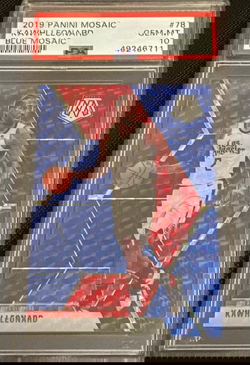 Kawhi Leonard 2019 Mosaci Blue #28/99 PSA 10