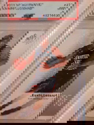 2011-12 SP Authentic Kawhi Leonard Rookie PSA 9