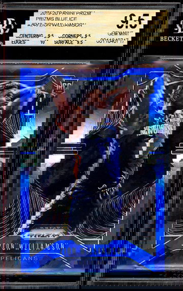 2019 Panini Prizm Zion Williamson Blue Ice #/99 BGS 9.5 TRUE GEM+